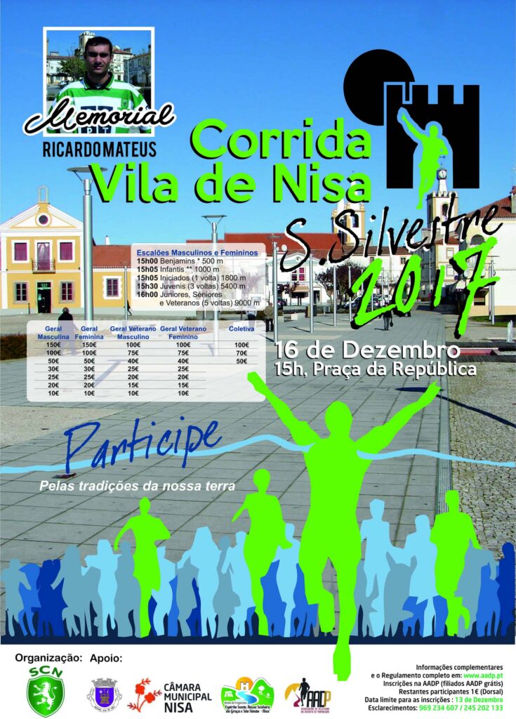 Corrida de S. Silvestre de Nisa, irá prestar homenagem a Ricardo Mateus