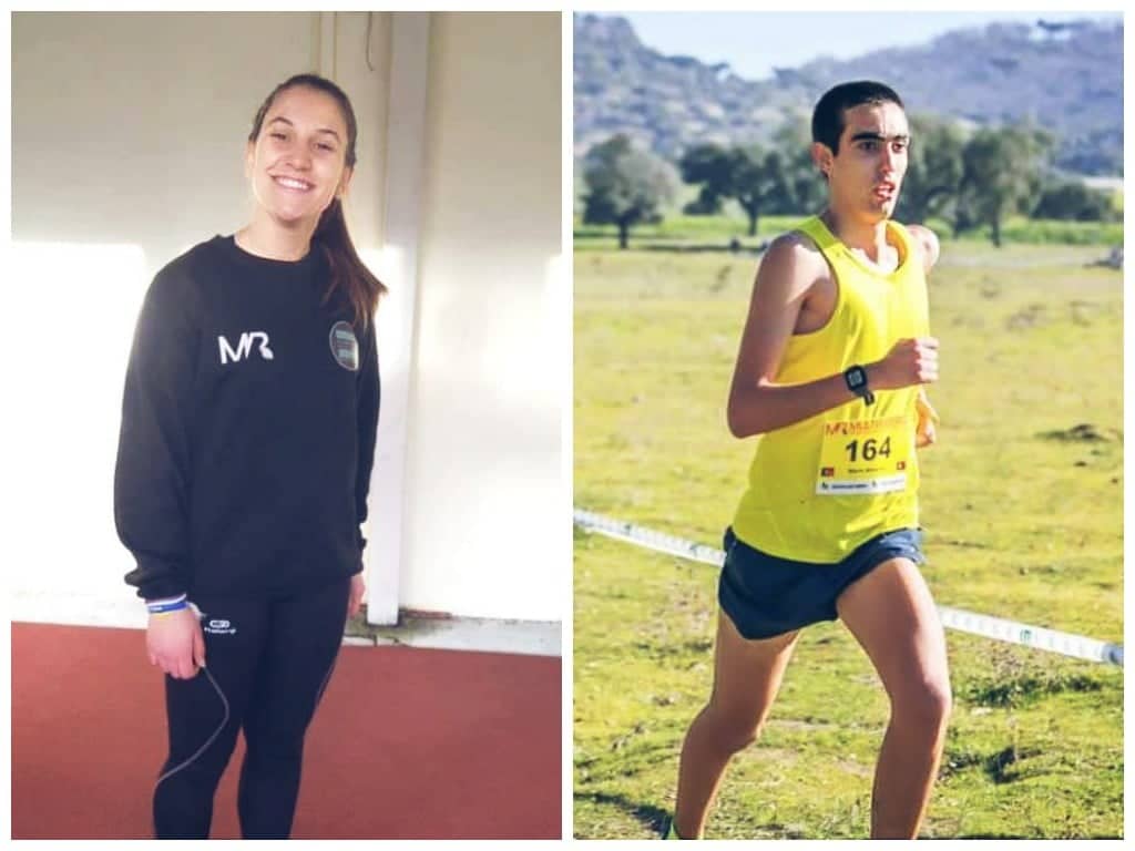 Mário e Margarida nos Nacionas de Juvenis de pista coberta